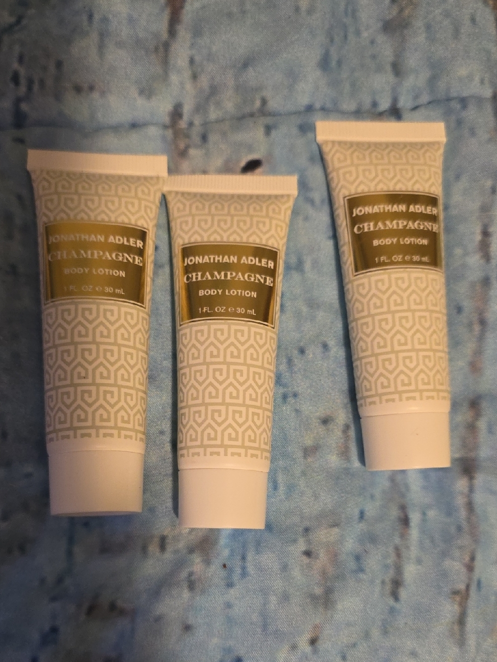 New Jonathan Adler Champagne travel Size Body Lotion Lot Of 3